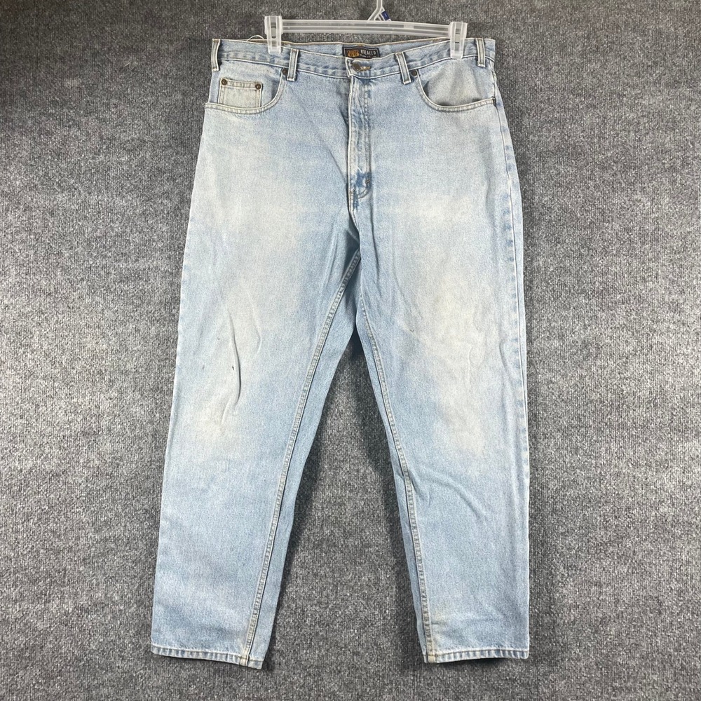 Vintage Route 66 Jeans Mens 38x30 Light Blue Relaxed Fit Denim Faded 90s Skater